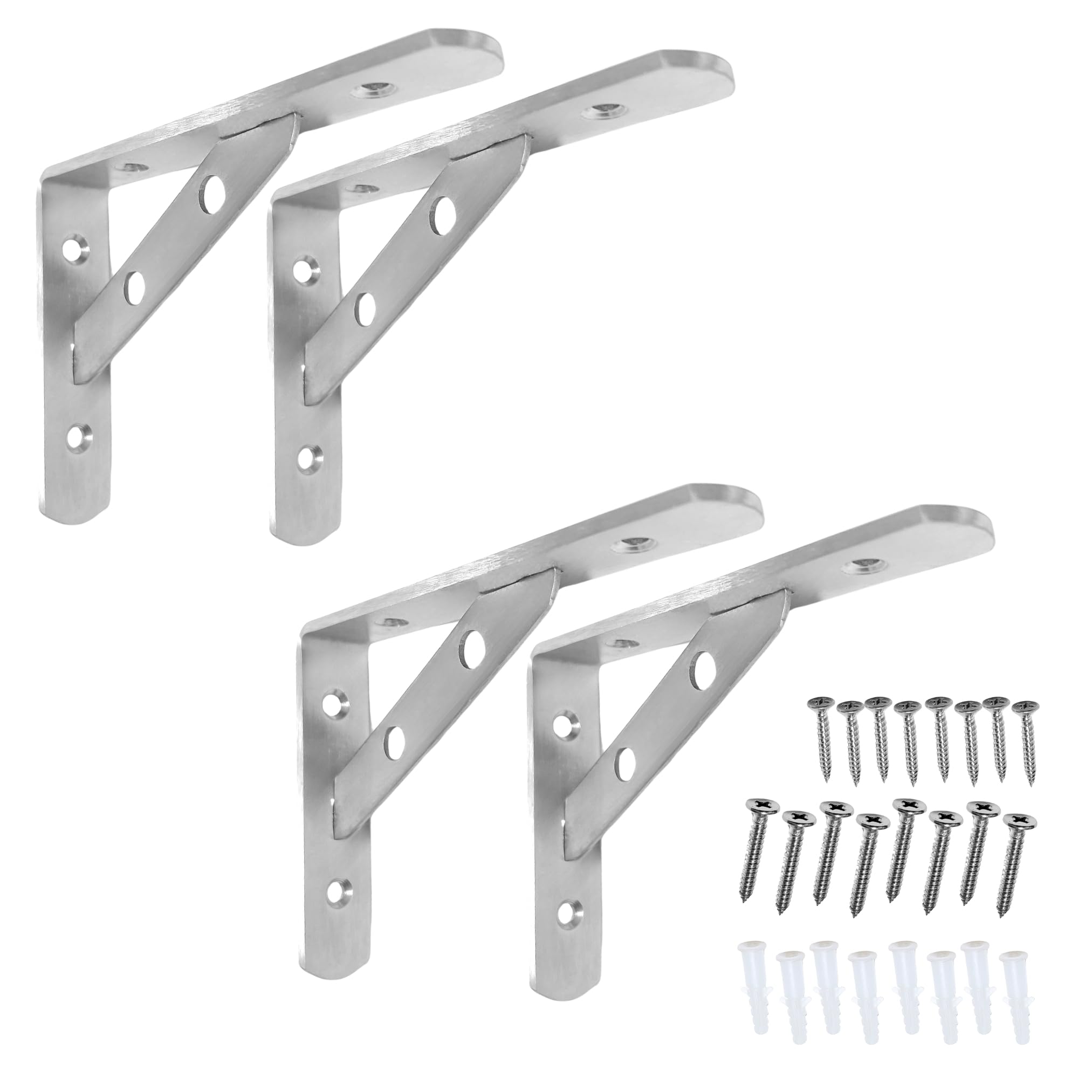 Amazon | ステンレス 棚受け 金具 DIY ブラケット アングル L字型
