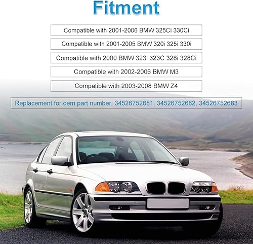 Miniatura 3 de 4 sensores de velocidad de rueda ABS compatibles con BMW 325Ci 330Ci 320i 325i 330i M3 Z4 2002 2003 2004 2005 2006, repuesto para 34526752681,