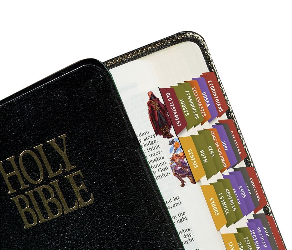 Tabbies Aetherlight Bibelindex-Tabs, Altes & Neues Testament, 90 verschiedene Registerkarten inklusive 66 Bücher & 24 Referenzreiter