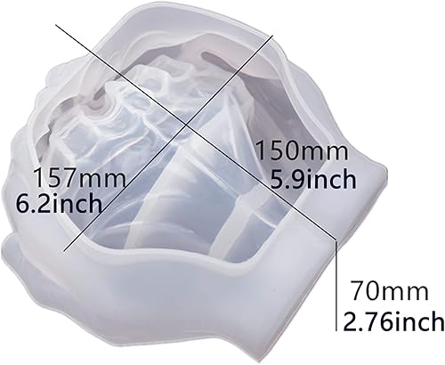 Miniatura 2 de Actvty Molde de mano para resina, bandeja de silicona con forma de mano para fundición epoxi, plato de almacenamiento de joyas de bricolaje,