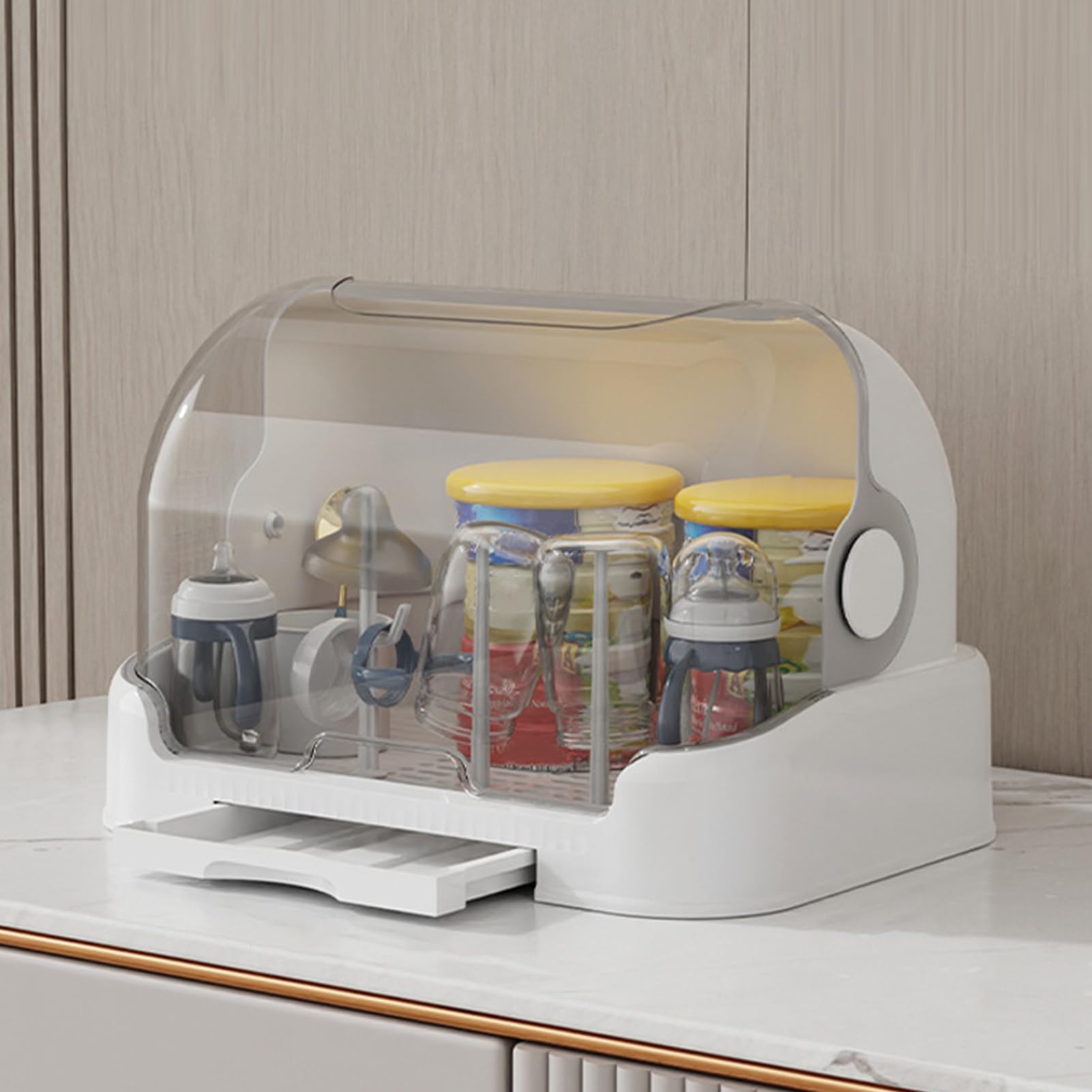 Aufbewahrungsbox für Babyflaschen, tragbare Aufbewahrungsbox für | Babyflaschen, langlebige Aufbewahrungsbox für Babyflaschen für Kleinkinder, Organizer zum Trocknen von Babyflaschen