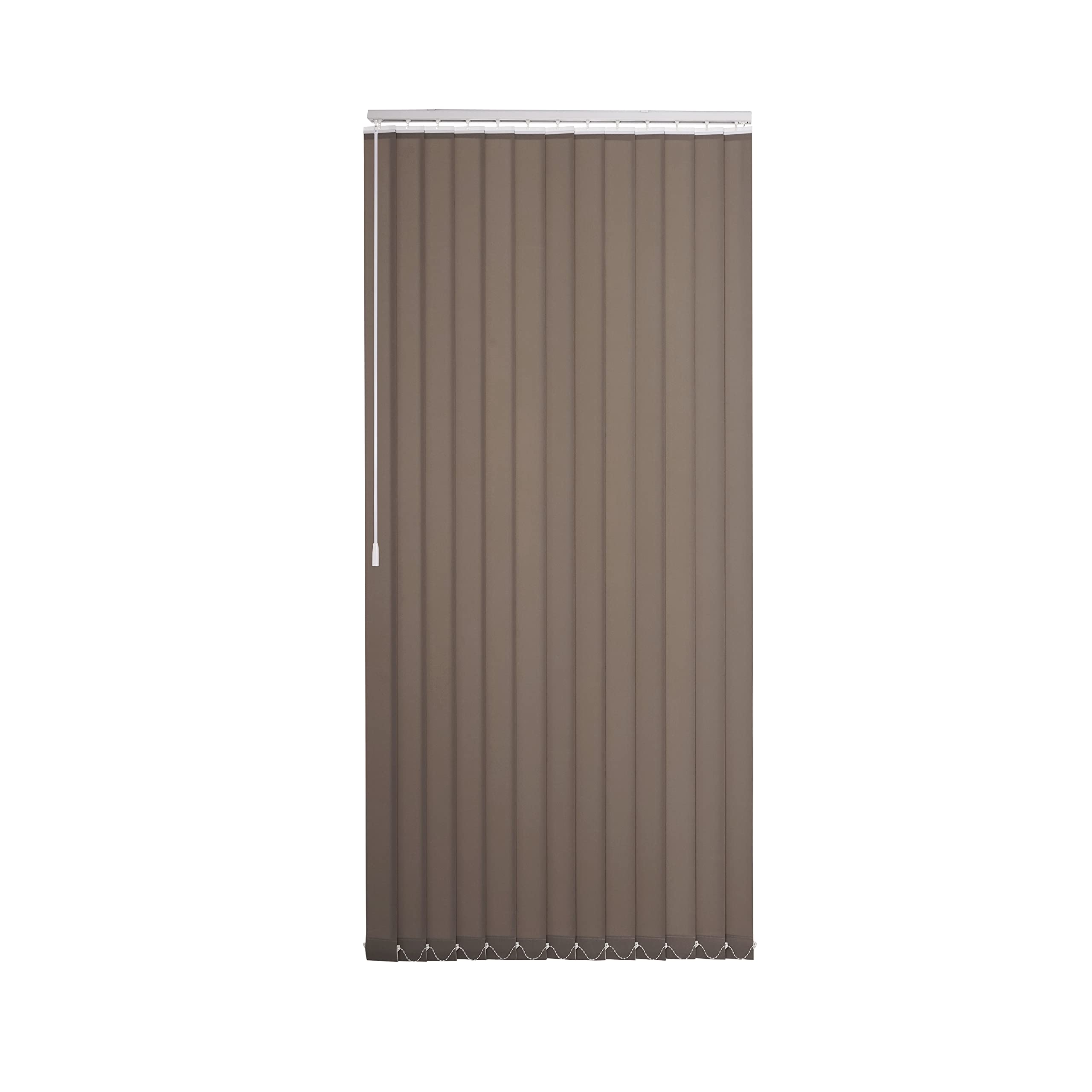 Ventanara® Lamellenvorhang durchgehende Schiene Komplettset Vertikaljalousie 89mm inkl. Montagematerial (Taupe (tageslicht), 290 x 250 cm)
