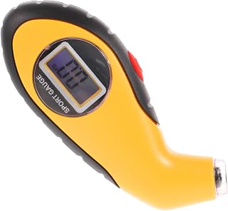 HONMEET Medidor Digital de Presión y Profundidad de Neumáticos para Coche y Moto Calibrador Portátil con Pantalla Electrónica Amarilla Herramienta Versátil para Inflado Rápido y Control