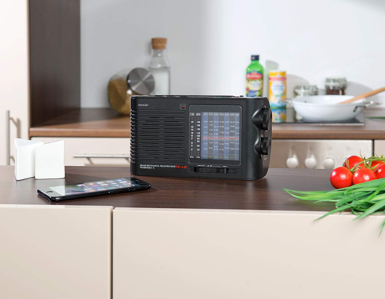 auvisio Analogradio: Analoger 9-Band-Weltempfänger mit Bluetooth, USB, SD, AUX und Akku (Kurzwellen-Radio)