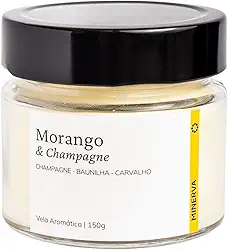 MINERVA - Vela Aromática Perfumada Aroma Champagne e Morango - 150g