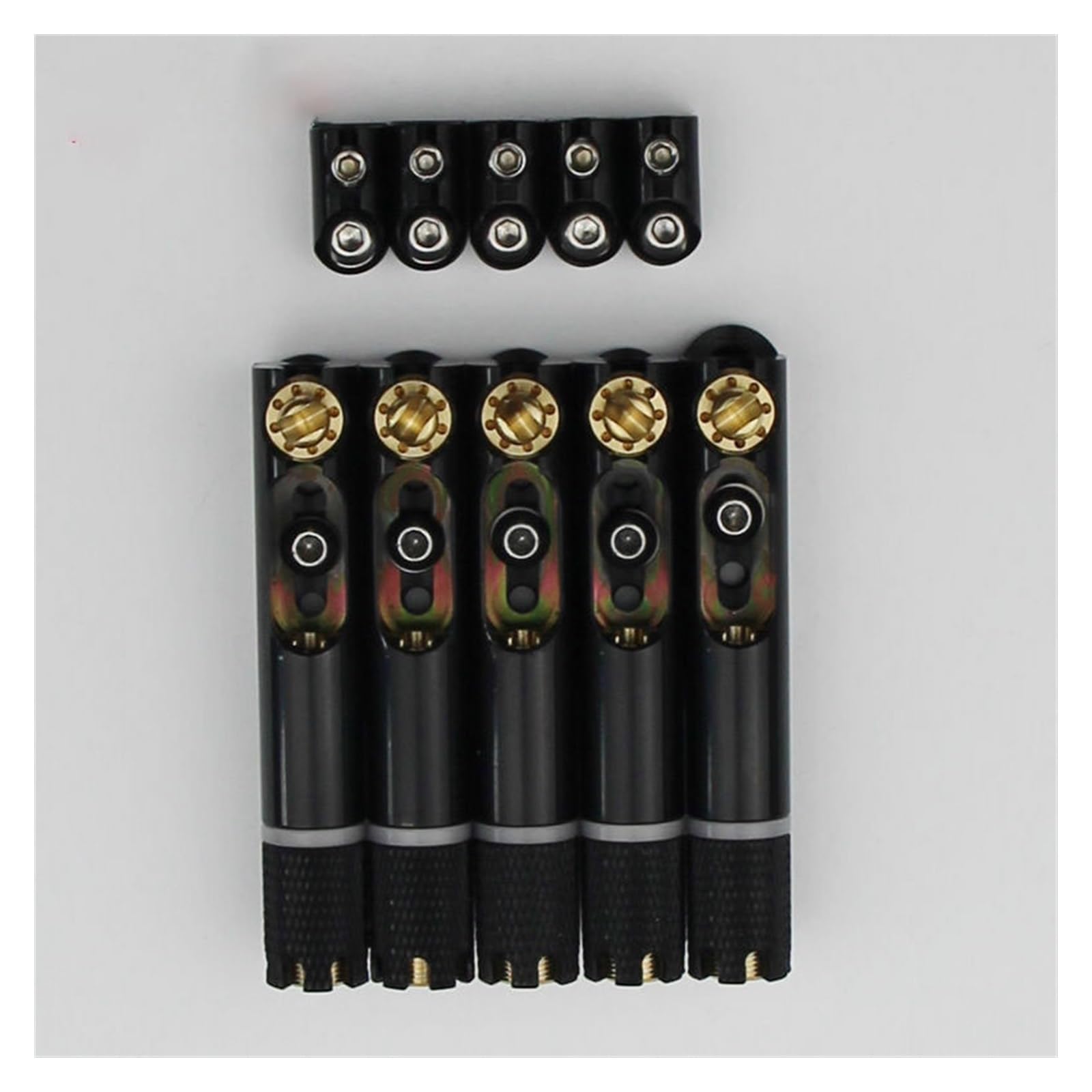 mostek gitarowy Mostek Gitarowy, Bezgłowy, Pojedynczy, Stały, Mosiężny Mostek Wentylatora (Color : 5 piece)
