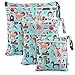 Wet Dry Cloth Windeltaschen - CeeKii 3er Pack Waschbare Reisetaschen, wasserdichte Wet Bag, Baby Reusable Beach Pool Gym Bag mit Reißverschlusstasche und Druckknopfgriff
