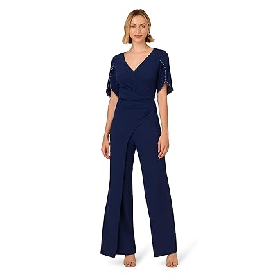 Adrianna Papell Pearl Knit Crepe Jumpsuit Women
