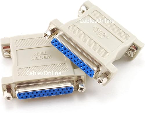 Miniatura 2 de CablesOnline DB25 - Adaptador de transferencia de datos hembra a hembra para módem nulo, cambiador de género, (paquete de 2) (AD-N03-2)
