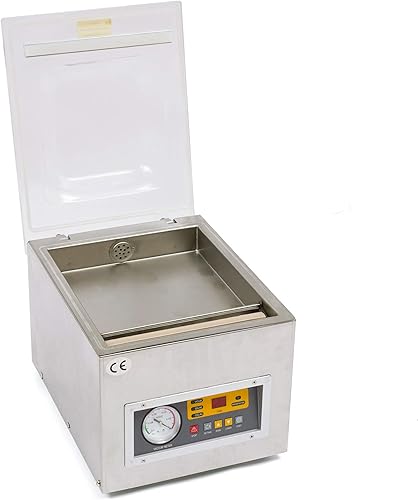 Miniatura 6 de Máquina selladora al vacío comercial - Embalaje de cámara de escritorio industrial con potencia de 120 W y voltaje de 110 V - Ideal para