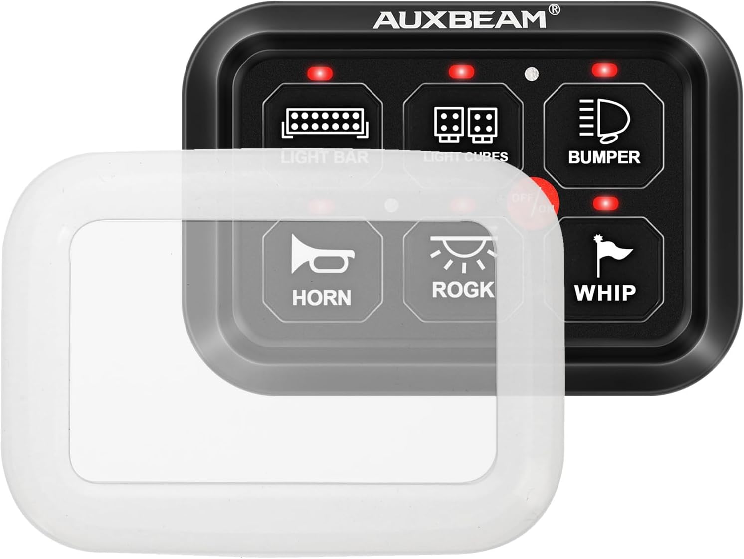 6 Gang Touch Switch Panel Silicone Case, Transparent, Snap-on Installation, Waterproof, Flexible
