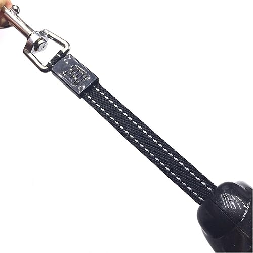 Miniatura 5 de Correa retráctil para perro con cinta de nailon para razas pequeñas y medianas, duradera, sin enredos, 10 pies de largo, soporta hasta 25 libras