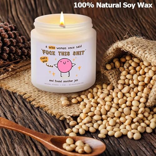 Funny Gifts For Women Lavender Scented Candles, Wise Women, Naturial Soy Wax Aromatherapy Candle Jar Bow Gift Box, Funny Gifts For One Get A New Job 4Oz #TOP3