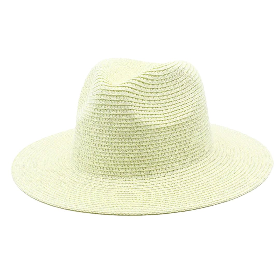 EYRMQWJPC Wide Brim Sun Hat, Men's And Women's Summer Panama Wide Brim Paper Straw Hat Multifunction Outdoor Jazz Beach(17)