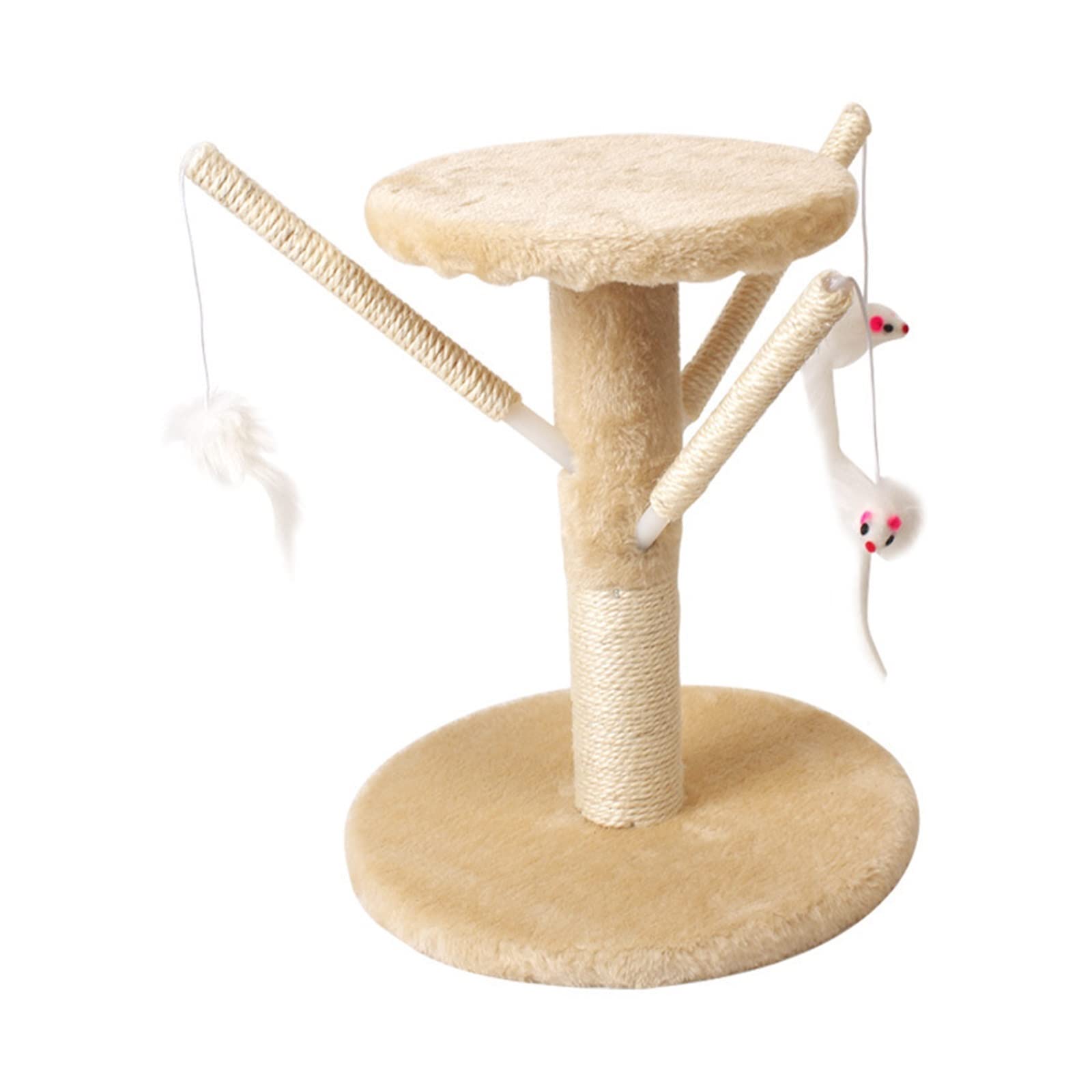 Kratzbaum/Kratzbäume Katzenklettergerüst, Katzenkratzbaum, Kratzbaum, Katzenkletterbaum, Katzenspielzeug, Katzenregal, Katzensprungbrett, Katzenspielzeug Katzen Kratzbäume (Color : Beige)