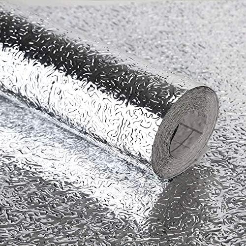 B-LINE Plastic, Polyvinyl Chloride, Vinyl, Paper, Glass Self-Adhesive Space Wallpaper (1.18 X 8.26 X 1.18 Inches, Silver)