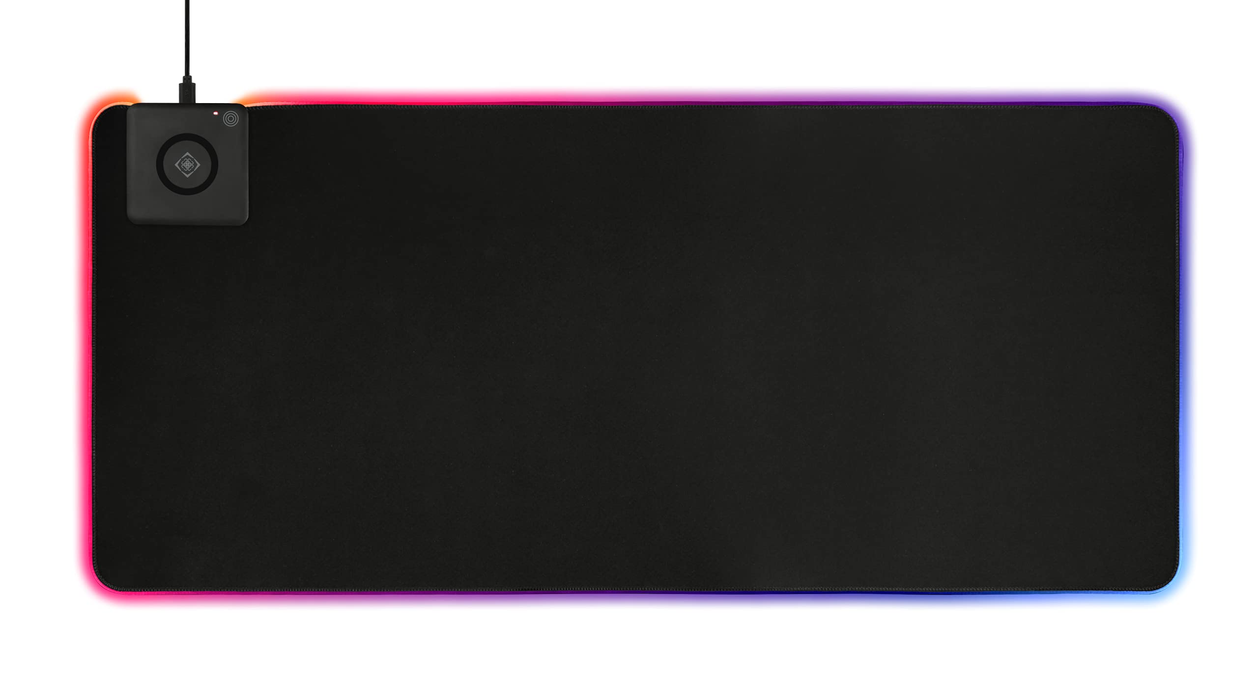 DELTACO RGB Mousepad with 10W Fast Wireless Charging & Extra Large Neoprene Surface, 90 x 40 cm, Black
