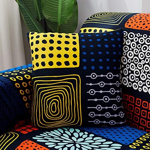 Miniatura 4 de Hoobuy Funda de sofá estampada, Funda elástica para sillón, Funda de sofá para sillón de 3 plazas con dos fundas de almohada gratis Bragg (3