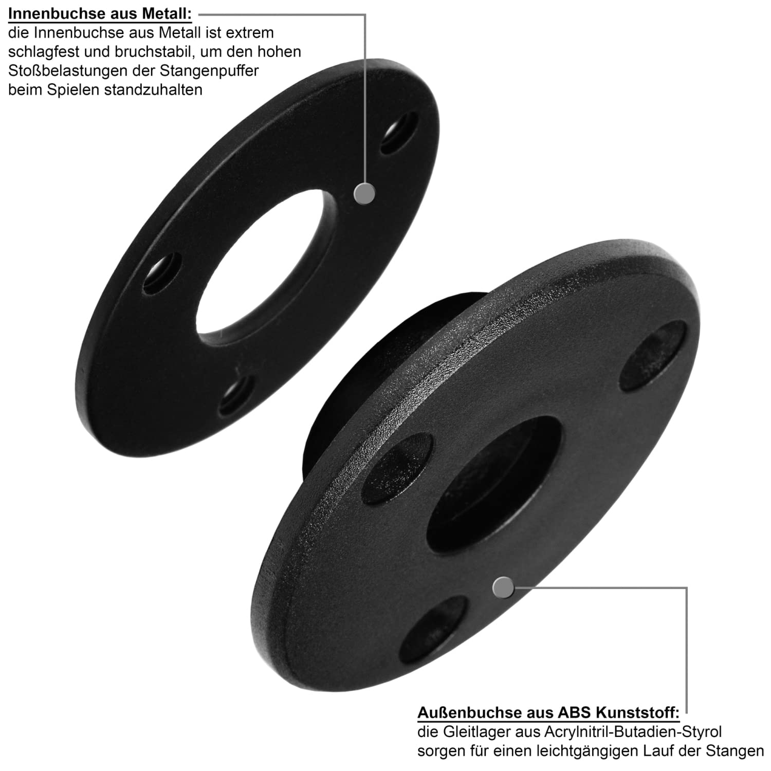 TUNIRO Tischkicker Basic/Pro, vormontiert, 4 Dekorvarianten, schadstoffgeprüft, inkl. DVD + Bälle, Kicker-Tisch Tischfussball
