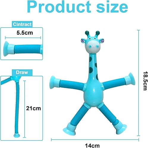 Miniatura 6 de Paquete de juguetes sensoriales de tubos para reventar burbujas, juguetes para ansiedad con TDAH para el aula, premios de caja del tesoro,