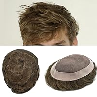 Vista 127 de Mens Toupee Hair Piece For Men Fine Mono Men Hair System Toupee For Men Hair Piece Real Human Hair System For Men Protesis Capilar Para Hombre 6x9