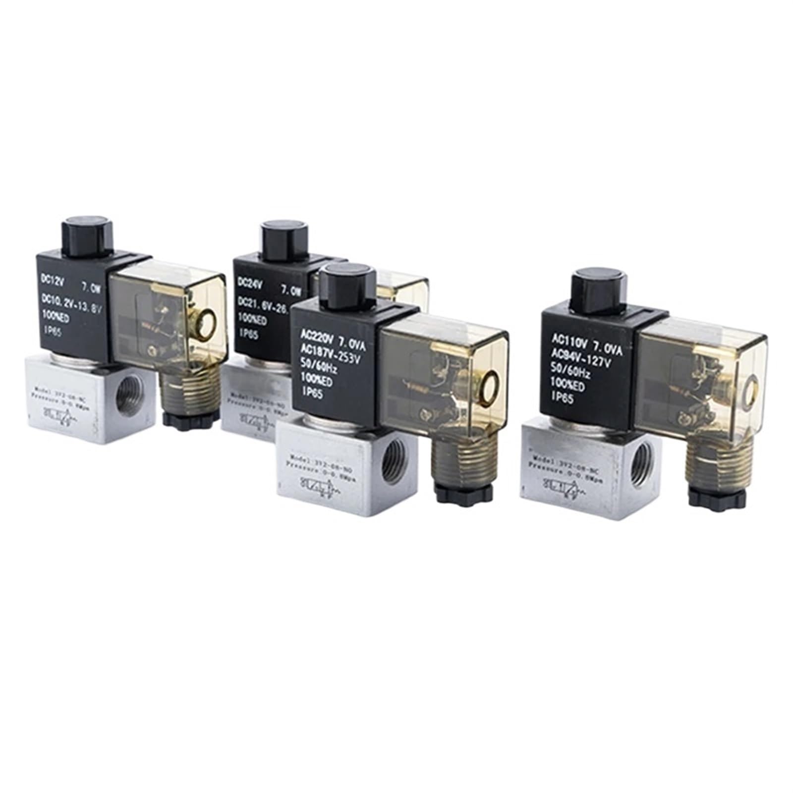 IEUMJNAT 3V2-06-NC 3V2-08-NO Vacuum Solenoid Valve Direct Acting Negative Pressure Reversing High Frequency(3V2-06-NC-AC110V)