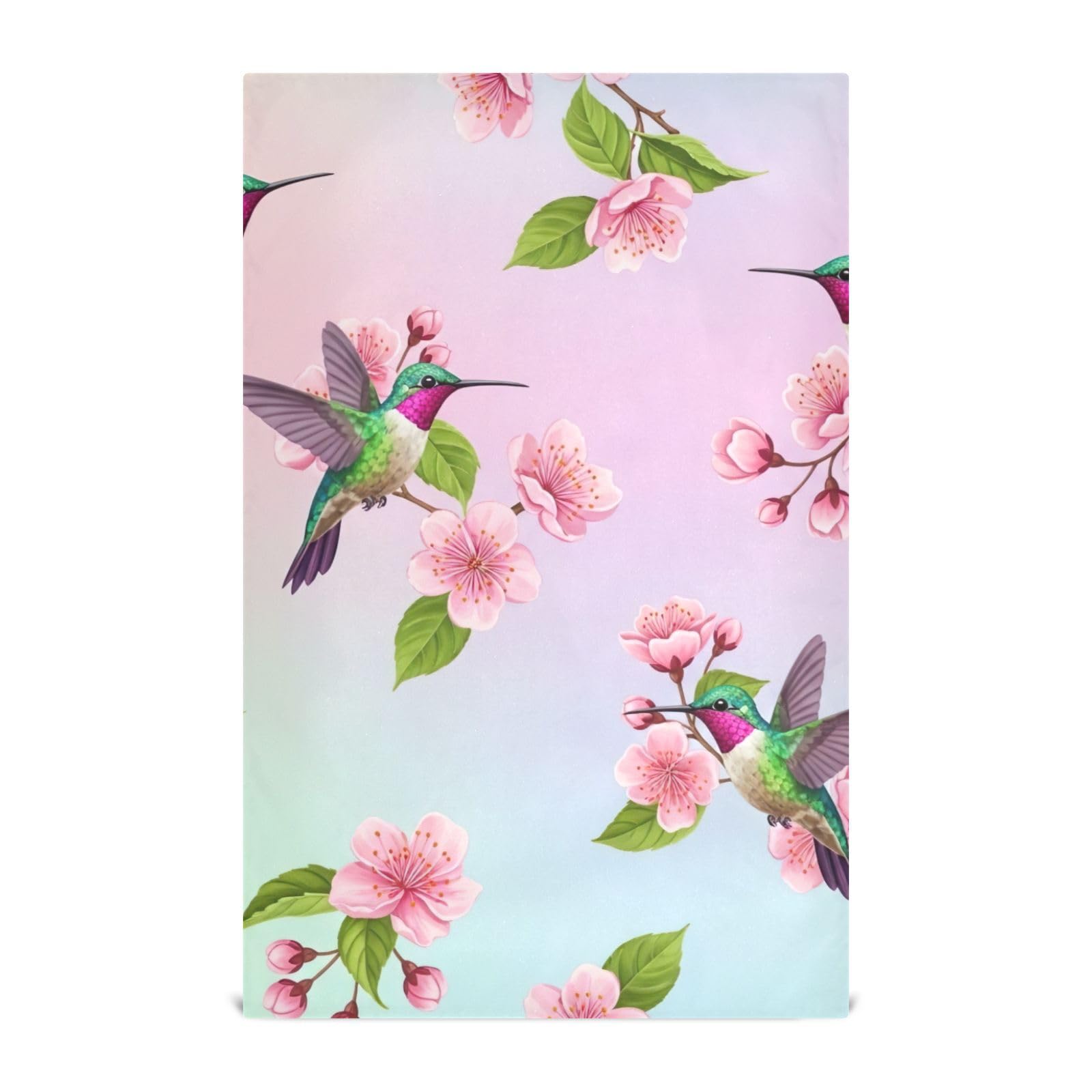 Torchons de cuisine absorbants colibris GAIREG le lot de 6
