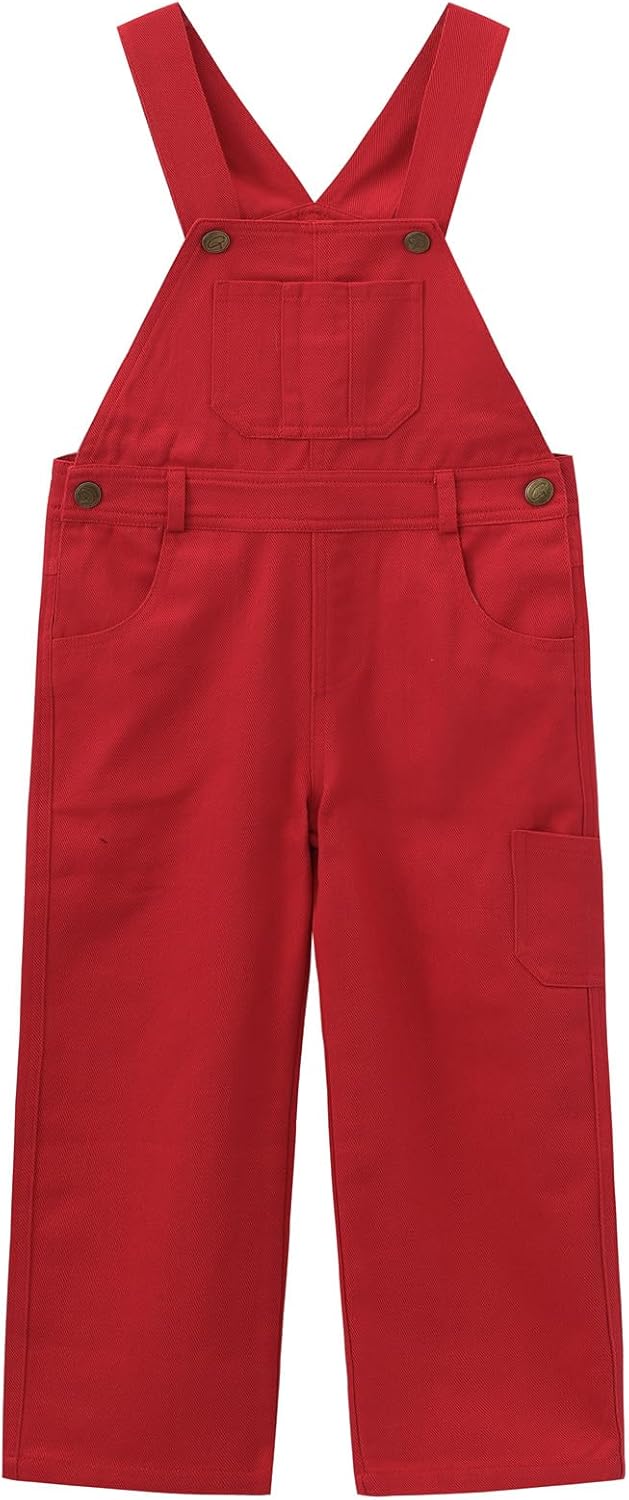 GRANDWISH Boys Classic Bib Overalls with Snap Closure, Size 3-10