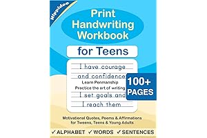 Print Handwriting Workbook for Teens: Master Penmanship Skills