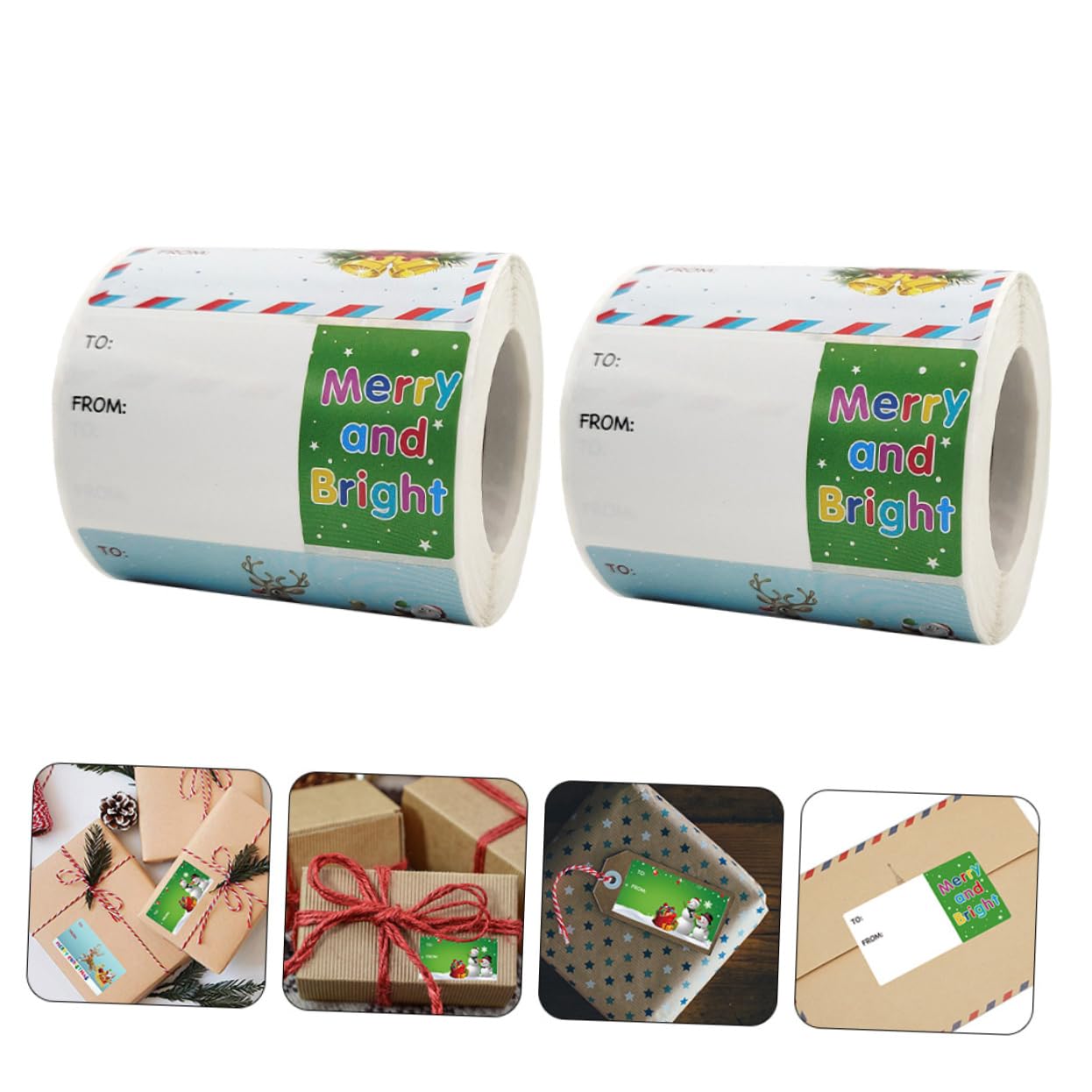 SHINEOFI 2 Set Adesivi Natalizi Etichette Adesive Autoadesive Etichetta Adesiva Per Natale Etichette Adesive Natalizie Natale Fai Da Te 2 * 2