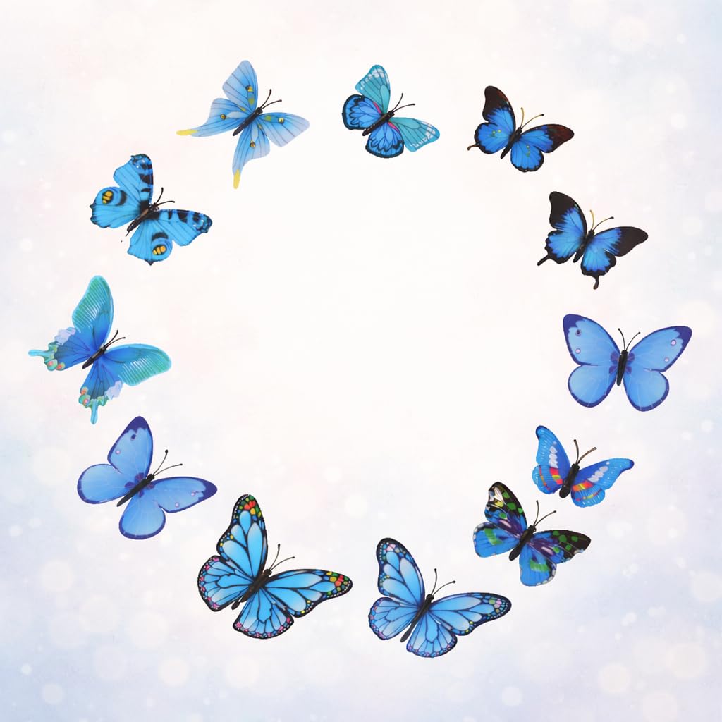 3D Butterfly Wall Stickers - Blue Decor -5