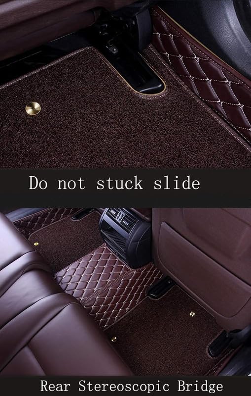Image of Obsidian | 7D Premium Diamond Car Foot Mat with Luxurious & Elegant Look | 100% Waterproof and Dust Proof | Custom Fitted Car Floor Tray Mat for Audi Q8 - Coffee
