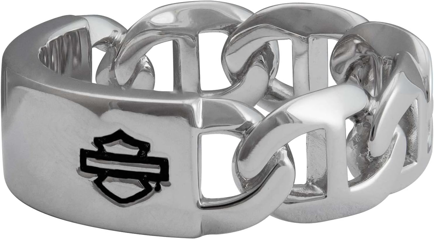 Harley-Davidson Women's B&S Mariner Chain Ring - Silver Stainless Steel