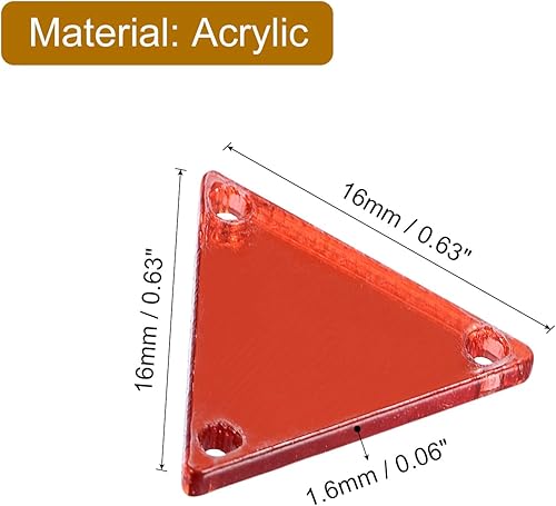 Miniatura 2 de uxcell 30 piezas de diamantes de imitación de acrílico irregulares con parte trasera plana para coser, para bricolaje, disfraces, bolsas de vestir,