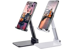 2 Pcs Adjustable Height Cell Phone Stand for Desk