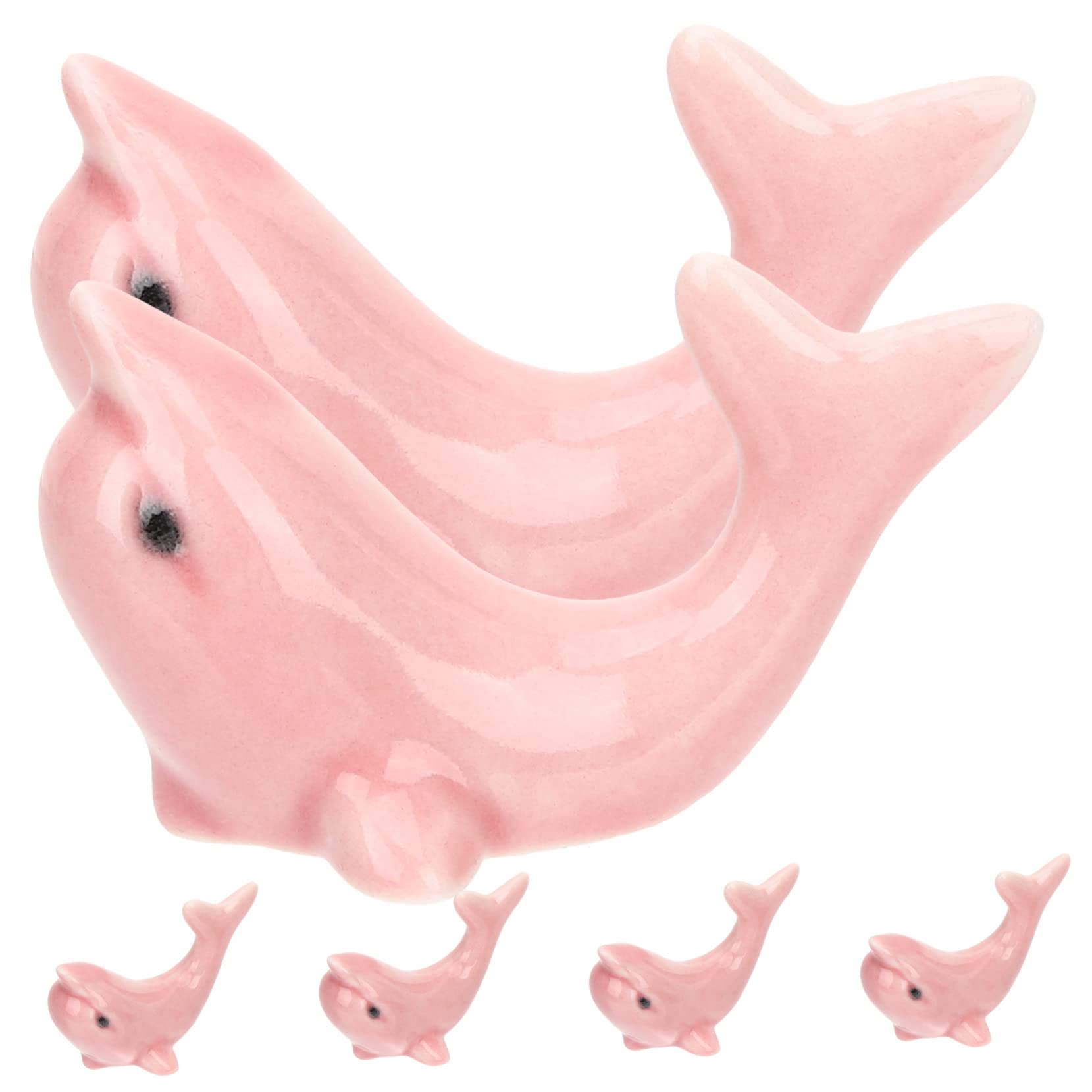 HEALLILY 6Pcs Cute Animal Ceramic Chopstick Holders Porcelain Spoon Rest for Dining Table Decor Elegant Design Dolphin Shape Functional and Stylish Kitchen Accessories
