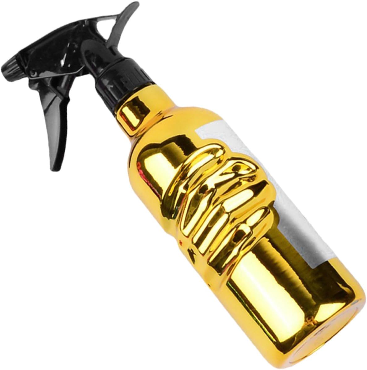 Operitacx Barbershop Spray Bottle Fine Mist Water Sprayer Gold Electroplated Vintage Hair Salon Press-type Sprayer Bottle for Hairstyling and Salon Use