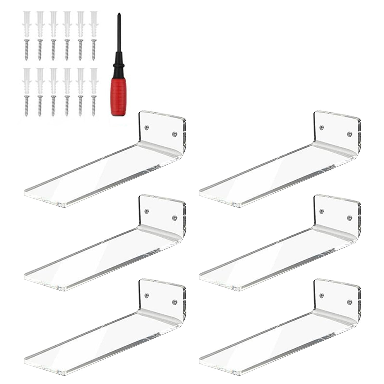 Mekalero Square Head Acrylics Wall Shelf Set For Shoes Elegant Shoe Display Wall Shelf Clear Acrylics Mounts For Collectors Mounted Sneaker Display
