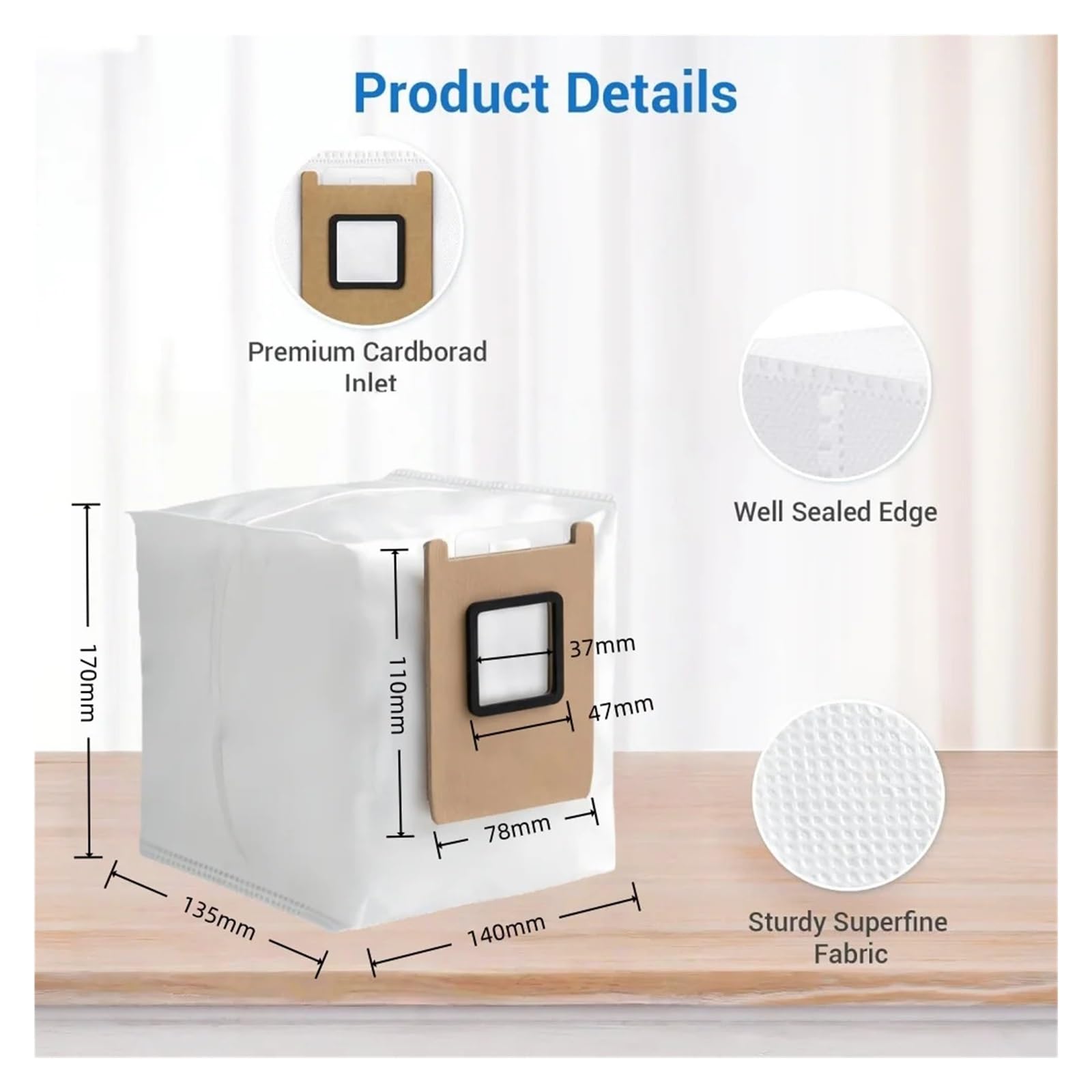 Compatible con Eufy, bolsa for aspiradora de gran capacidad de 3 litros (compatible con E20)(20PCS)