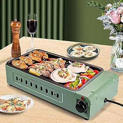 ZJDYDY Indoor-Barbecue-Grill, Tischgrill, elektrischer Indoor-Grill, koreanischer BBQ-Grill, abnehmbare Antihaft… – Bild 4