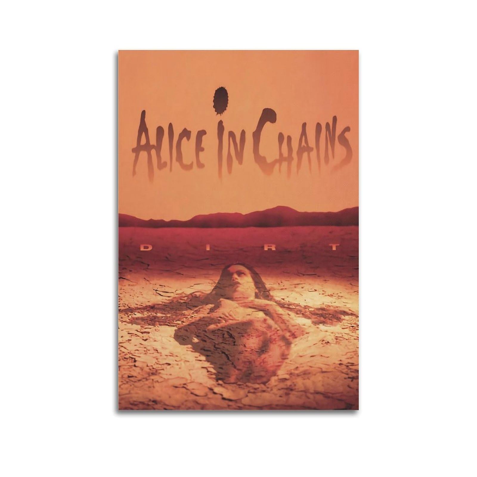 Mositae Unframe-Style Alice In Chains Poster Album Dirt Canvas Wall Art Decor Living Room Modern Family Bedroom 12X18inch(30X45cm)