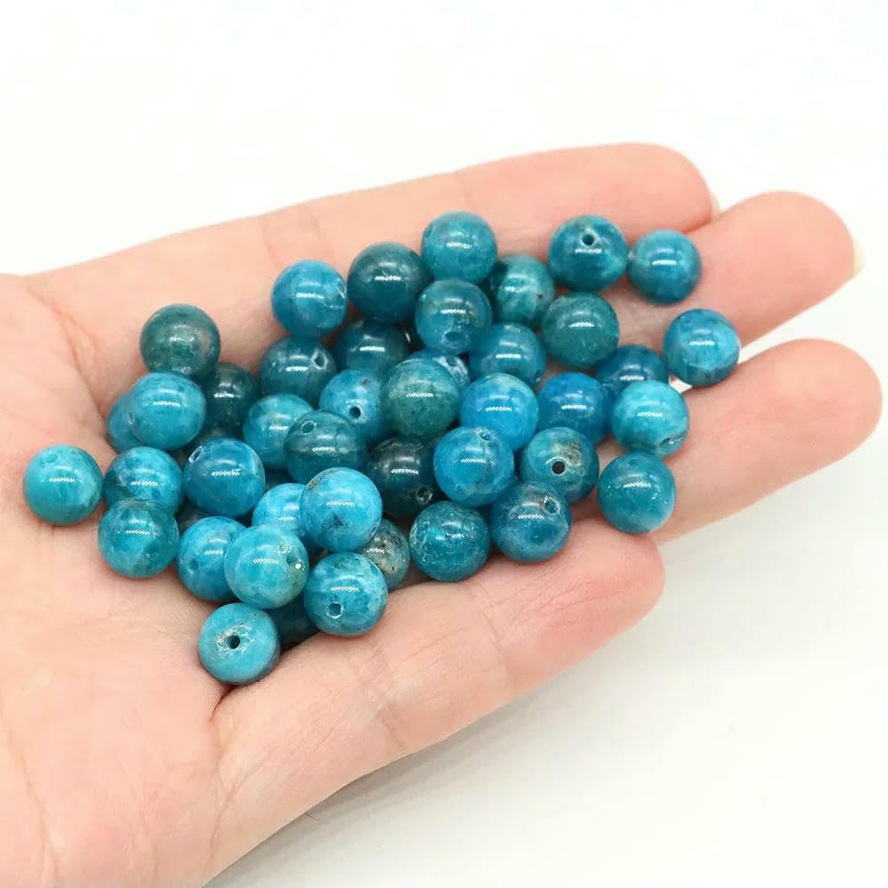 Cuentas redondas de piedra natural de 4, 6, 8 y 10 mm, jade verde, cuentas espaciadoras sueltas para la creación de pulseras, collares y joyería DIY. Accesorios para la elaboración de joyas. Apatita
