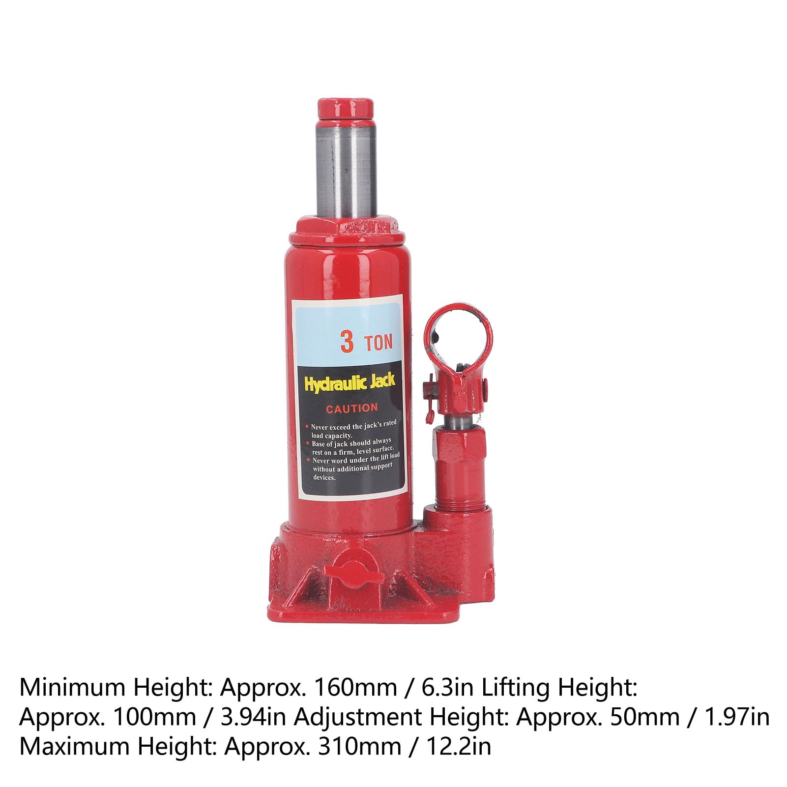 Jiawu 3-tonowy Podnośnik Hydrauliczny, Spawany Pionowy Podnośnik do Butelek do Samochodów Ciężarowych z Uchwytem Pompy, Hydrauliczny Butelek o Dużej Wytrzymałości Użytku Mieszkalnego i Komercyjnego
