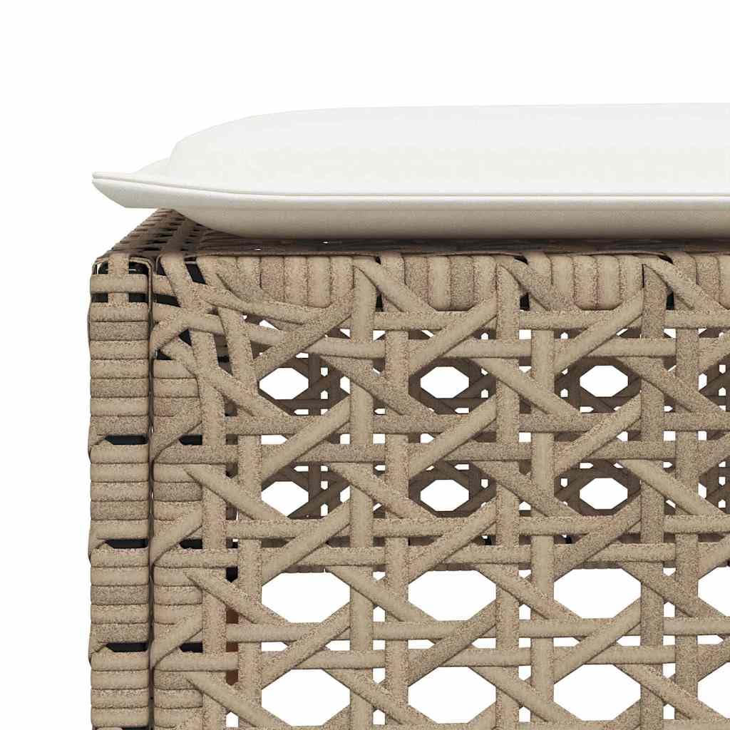 Juego de muebles de jardín modulares de ratán sintético negro con fundas extraíbles, 8 piezas, incluye cojines
