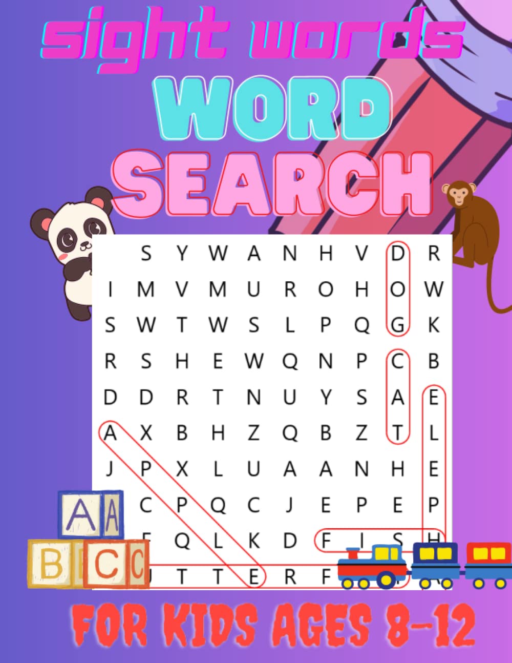 Sight Words Word Search for Kids ages 8-12: Awesome Fun Word Search Puzzles With Answers in the End, Fun & Educational Word Search Puzzle Book, mini .