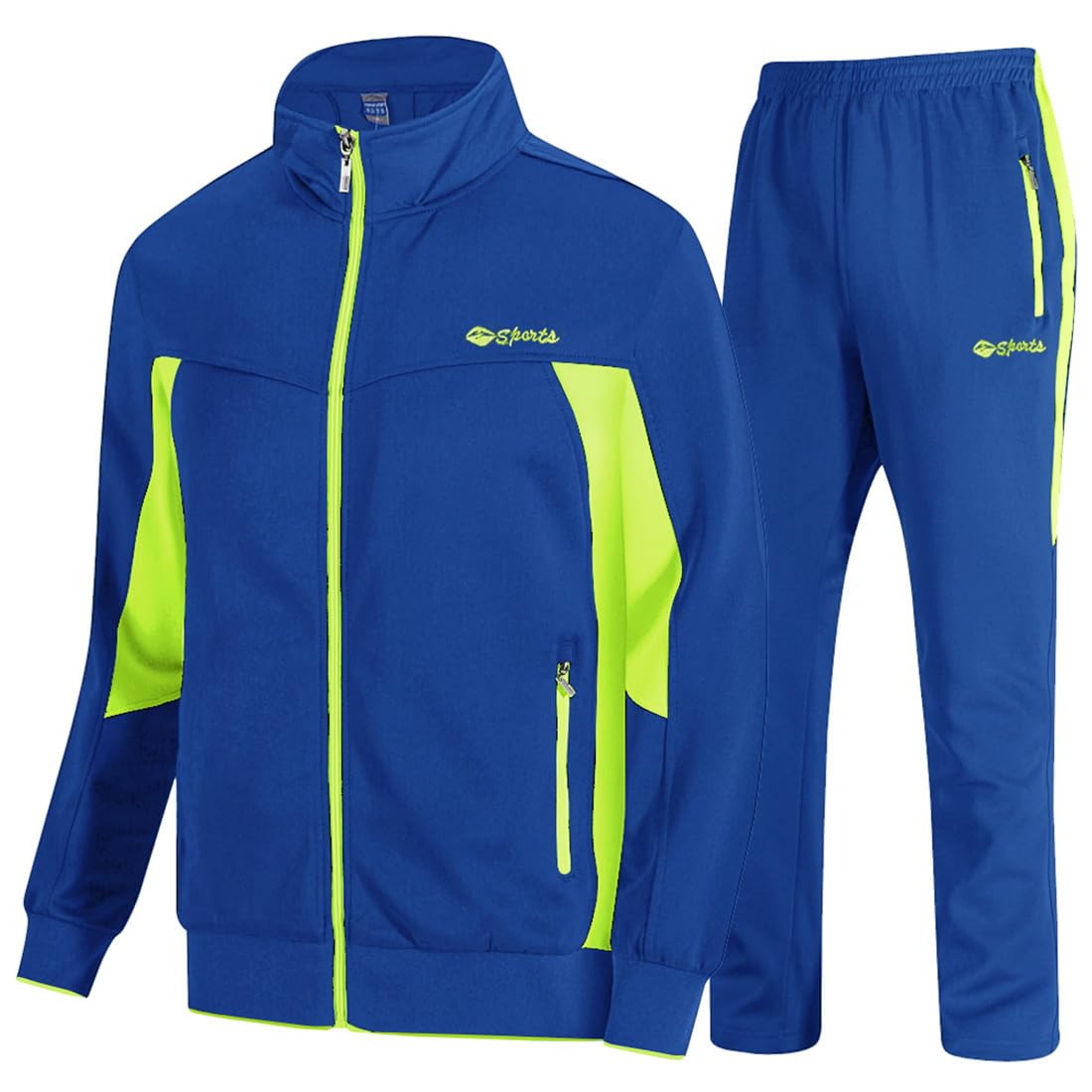 TBMPOYMen's Tracksuits Sweatsuits for Men Sweat Track Suits 2 Piece Casual Athletic Jogging Warm Up Full Zip Sets