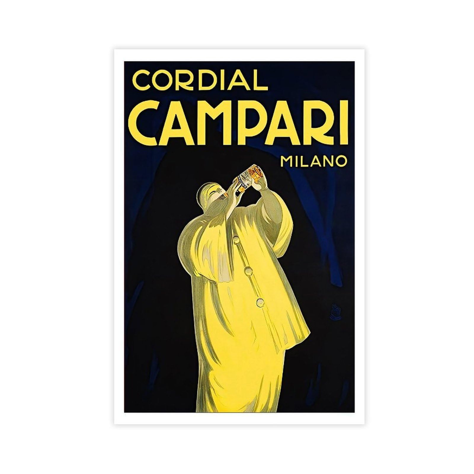 BMtyDG Mulled Wine Campari Liqueur Vintage Food And Drink Poster1 Canvas Poster Wall Art Prints Room Aesthetic Murals Bedroom And Living Decorations Unframe 16x24inch