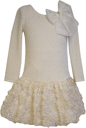 Bonnie Jean Little Girls Daisy Sequin Bonaz (4T, Pink