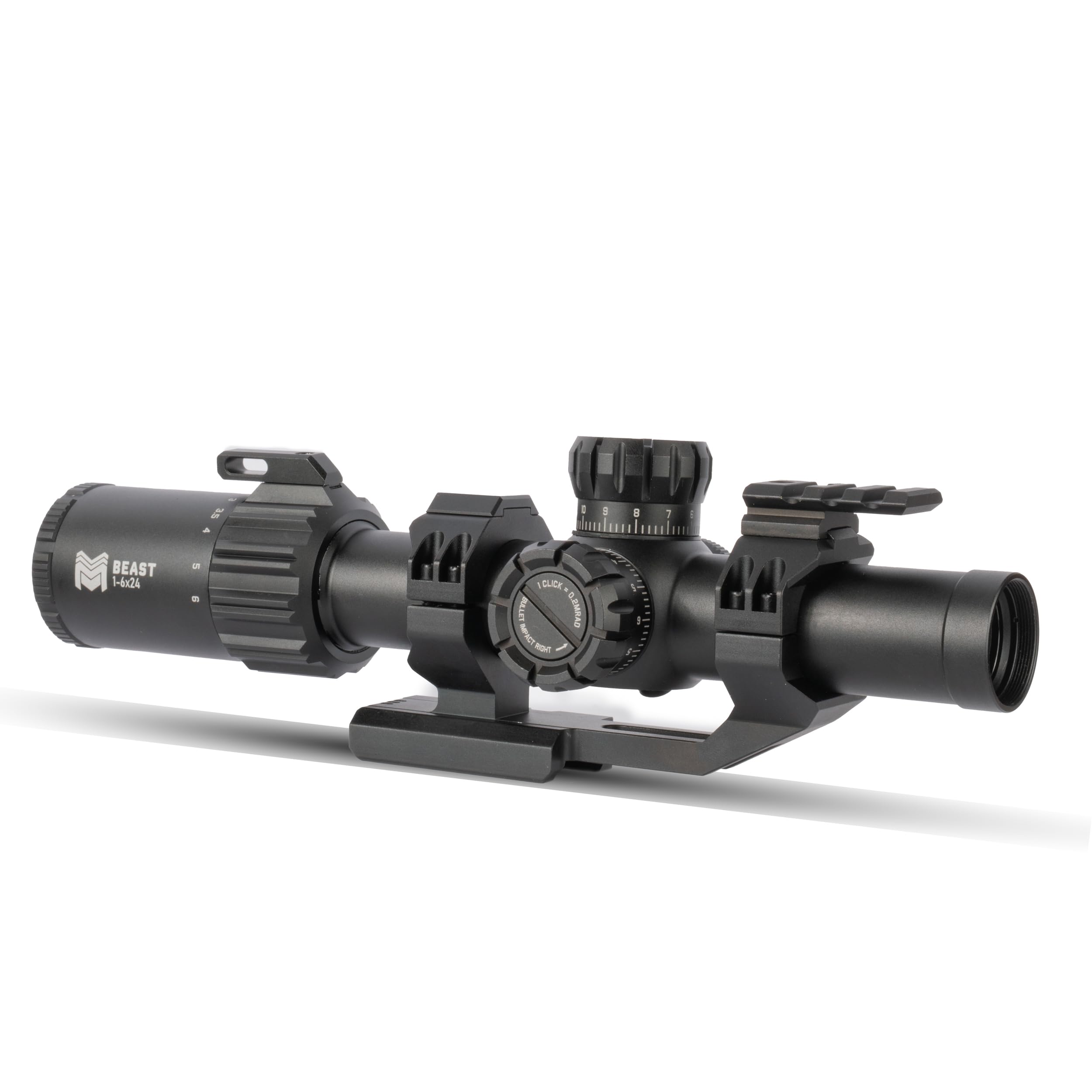 Monstrum Beast SFP 1-6x LPVO Scope with Extra-Low Dispersion Glass and CM8 Chevron Reticle
