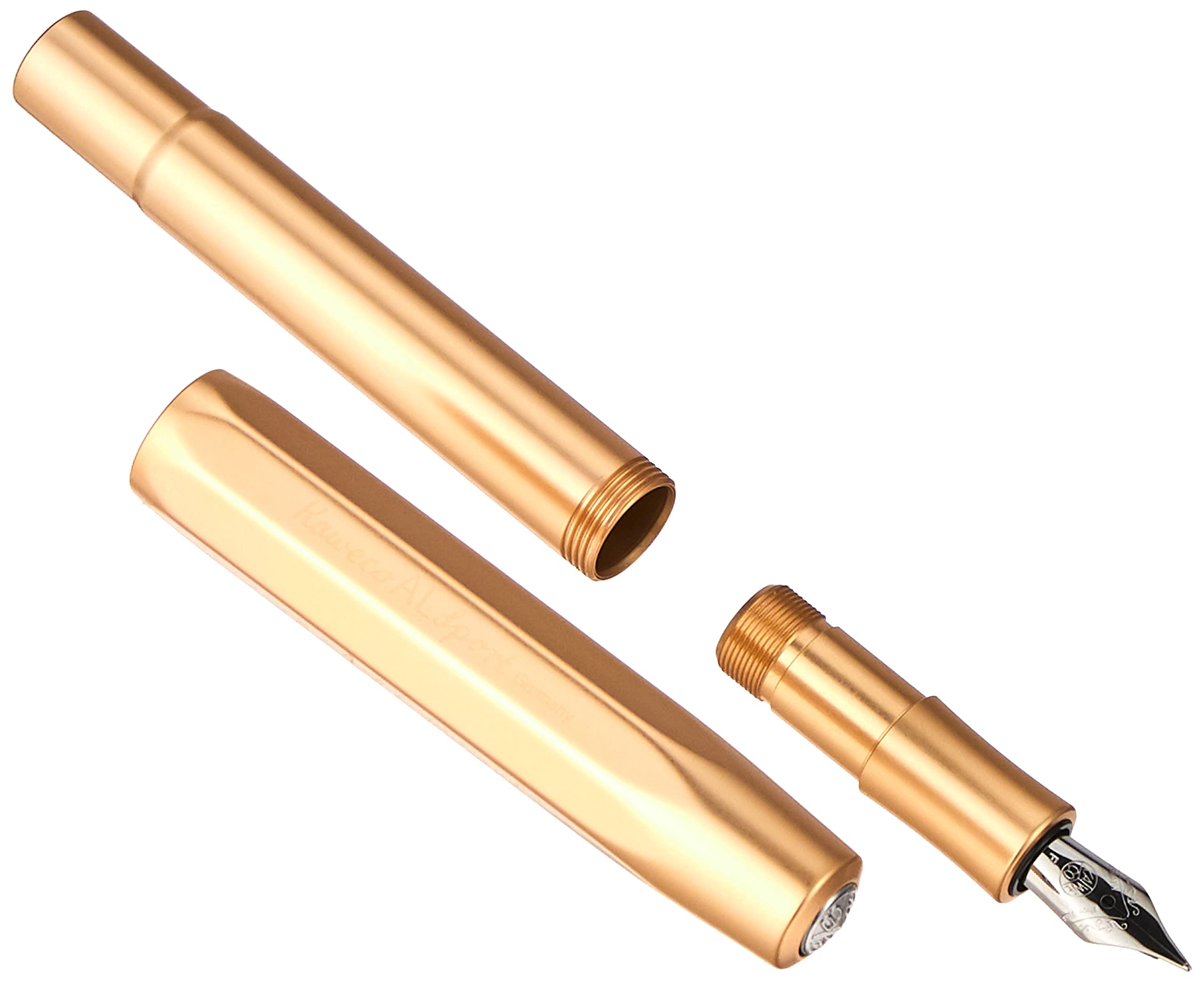 Amazon | Kaweco Sport AL 万年筆 ゴールドエディション F(細